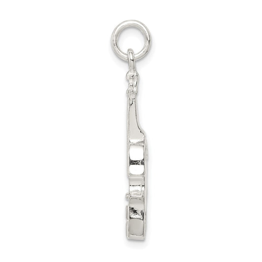 Sterling Silver Violin Charm QC784