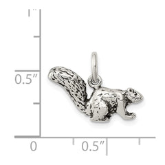 Sterling Silver Antiqued Squirrel Charm QC7852