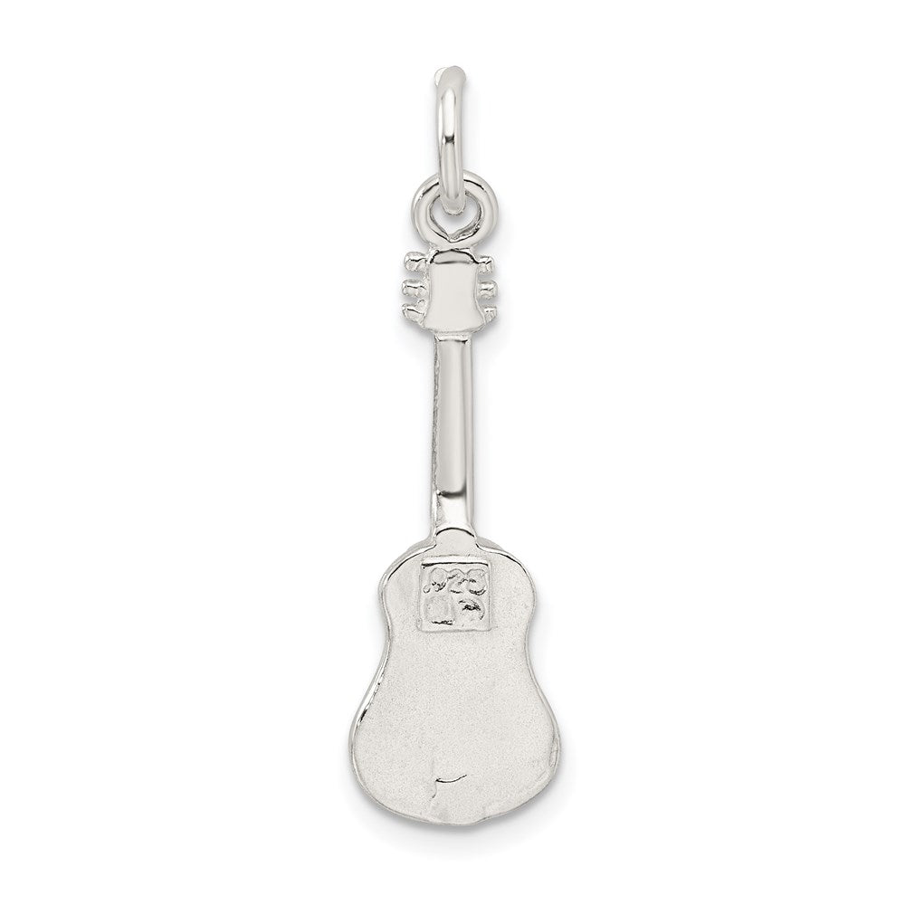 Sterling Silver Guitar Charm QC786