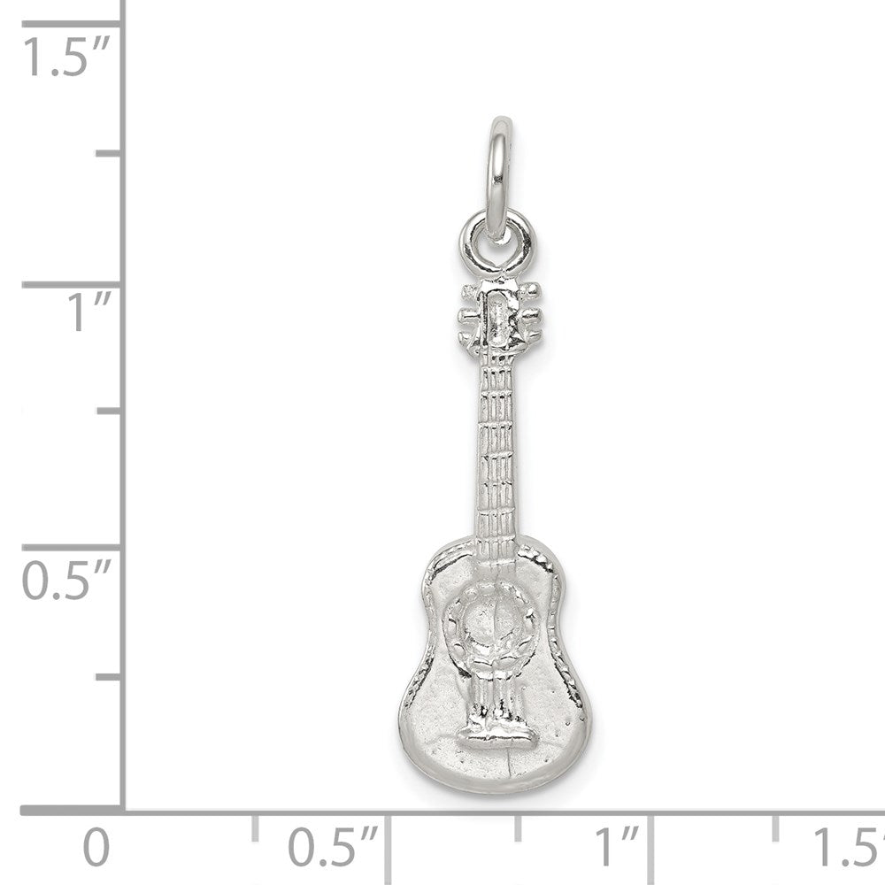 Sterling Silver Guitar Charm QC786