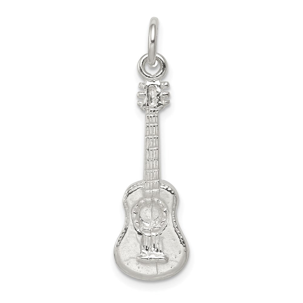 Sterling Silver Guitar Charm QC786