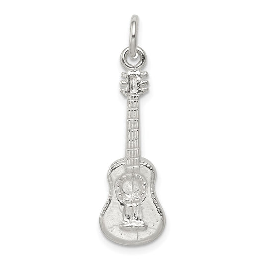 Sterling Silver Guitar Charm QC786