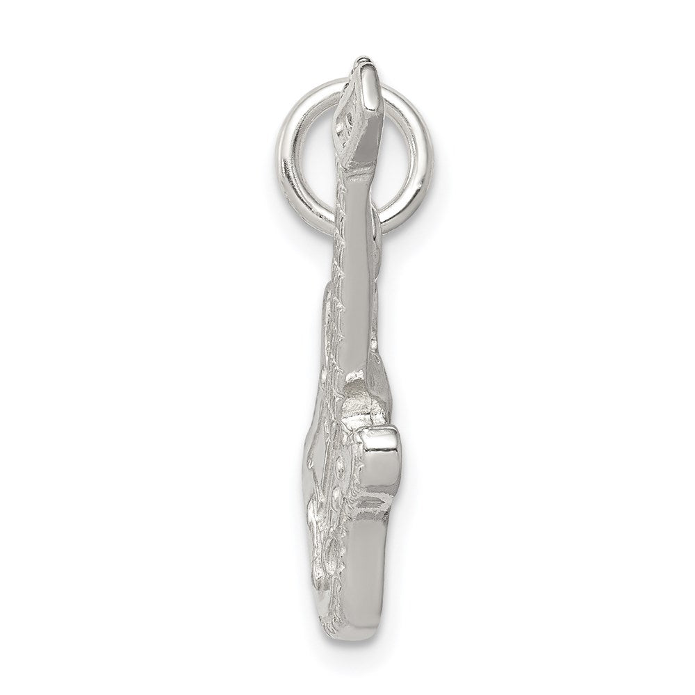 Sterling Silver Electric Guitar Charm QC787