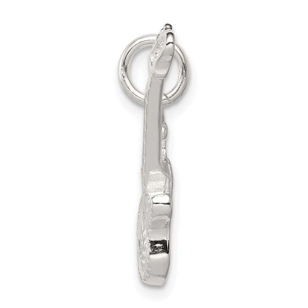 Sterling Silver Electric Guitar Charm QC788