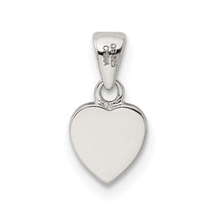 Sterling Silver Rhodium-plated Polished Heart Pendant QC7899