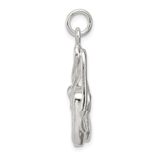Sterling Silver Ballet Slippers Charm QC791