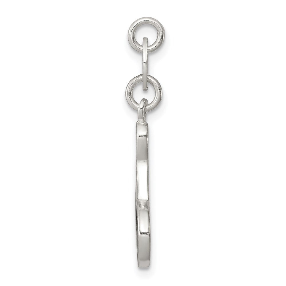 Sterling Silver Polished Enamel Bowling Charm QC7915