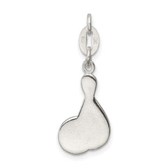 Sterling Silver Polished Enamel Bowling Charm QC7915