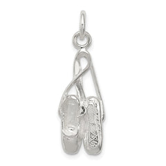 Sterling Silver Ballet Slippers Charm QC791