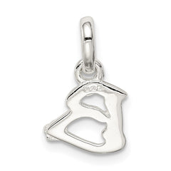 Sterling Silver Letter B with Enamel Pendant QC7935B