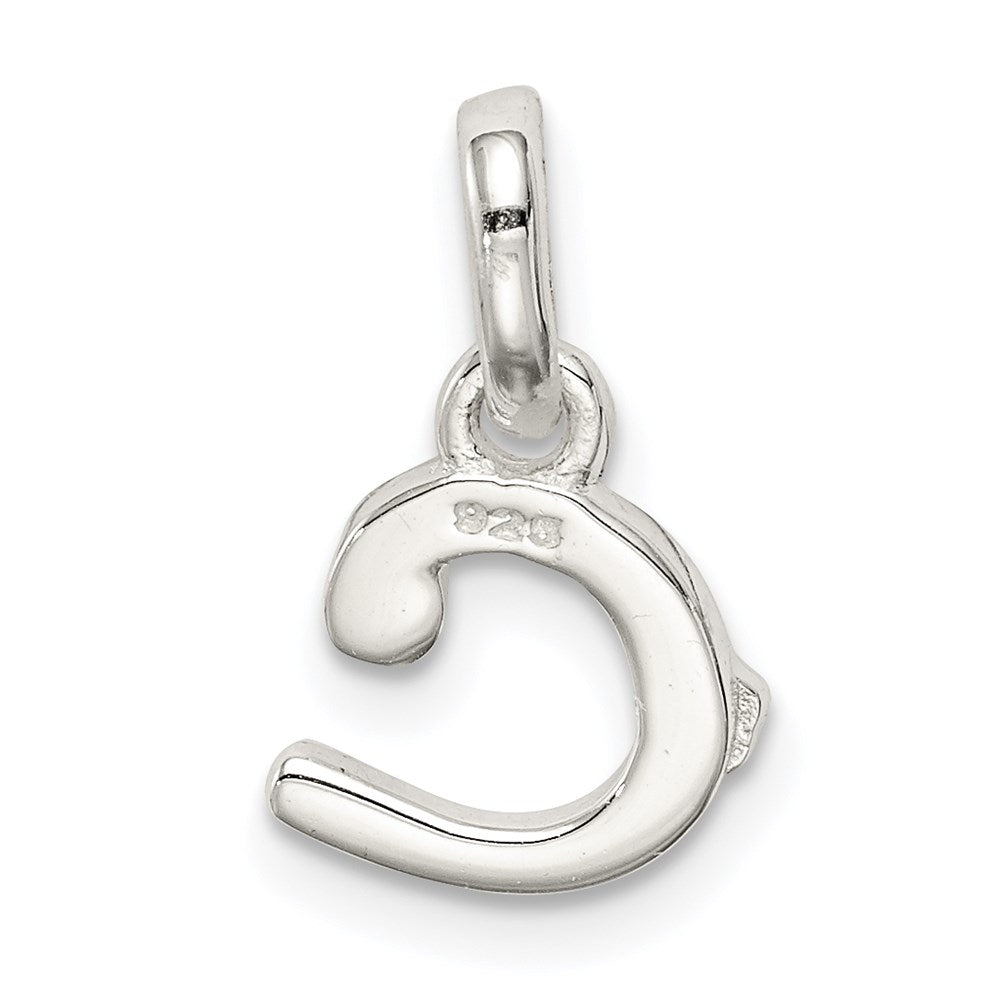 Sterling Silver Letter C with Enamel Pendant QC7935C