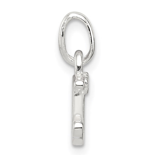 Sterling Silver Letter D with Enamel Pendant QC7935D