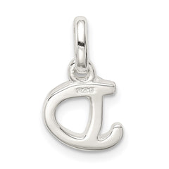 Sterling Silver Letter D with Enamel Pendant QC7935D