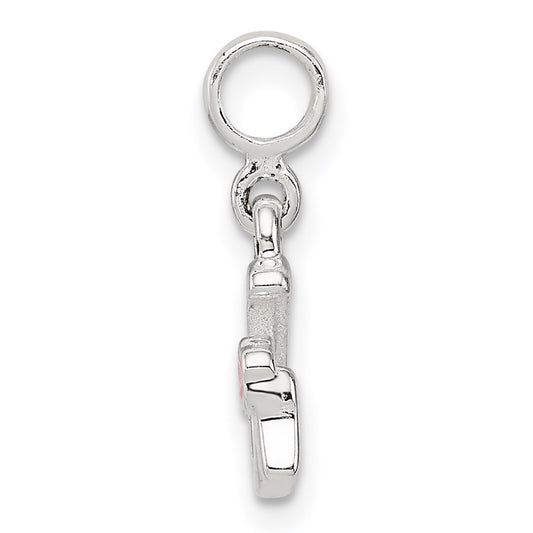 Sterling Silver Letter G with Enamel Pendant QC7935G