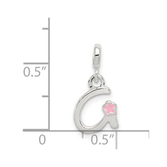 Sterling Silver Letter G with Enamel Pendant QC7935G