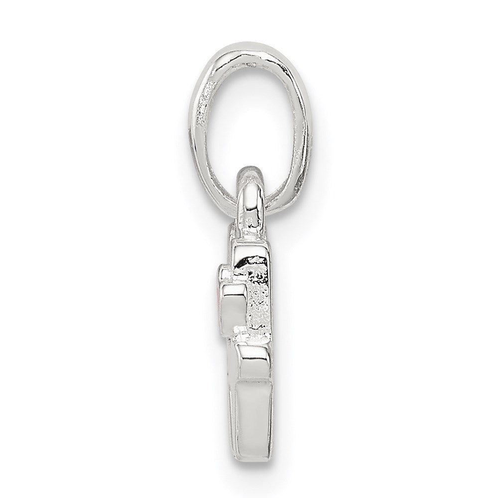 Sterling Silver Letter H with Enamel Pendant QC7935H