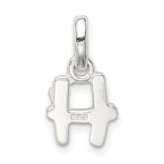 Sterling Silver Letter H with Enamel Pendant QC7935H