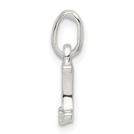 Sterling Silver Letter I with Enamel Pendant QC7935I