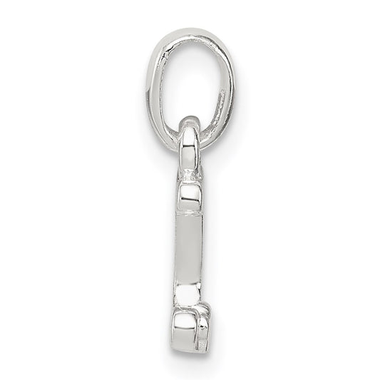 Sterling Silver Letter J with Enamel Pendant QC7935J