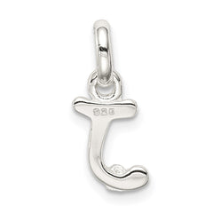 Sterling Silver Letter J with Enamel Pendant QC7935J