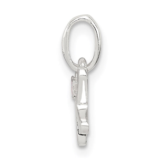 Sterling Silver Letter K with Enamel Pendant QC7935K