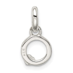 Sterling Silver Letter O with Enamel Pendant QC7935O