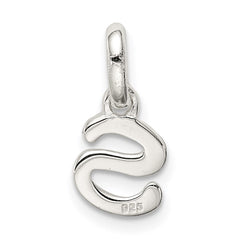 Sterling Silver Letter S with Enamel Pendant QC7935S