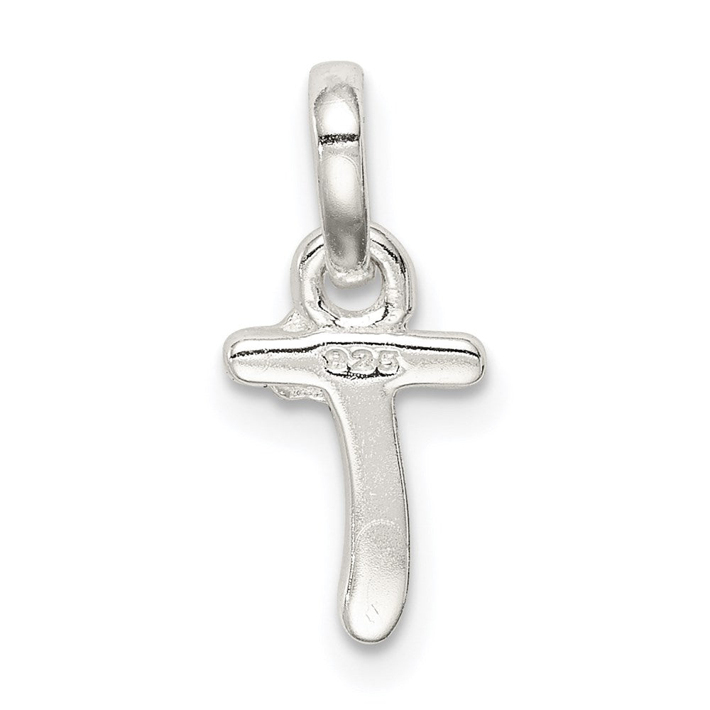 Sterling Silver Letter T with Enamel Pendant QC7935T