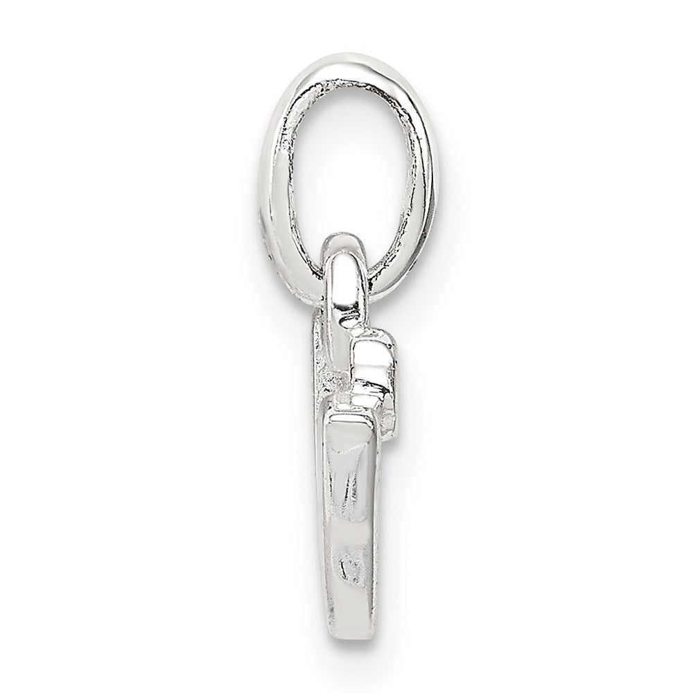 Sterling Silver Letter V with Enamel Pendant QC7935V