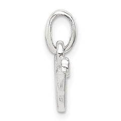 Sterling Silver Letter V with Enamel Pendant QC7935V