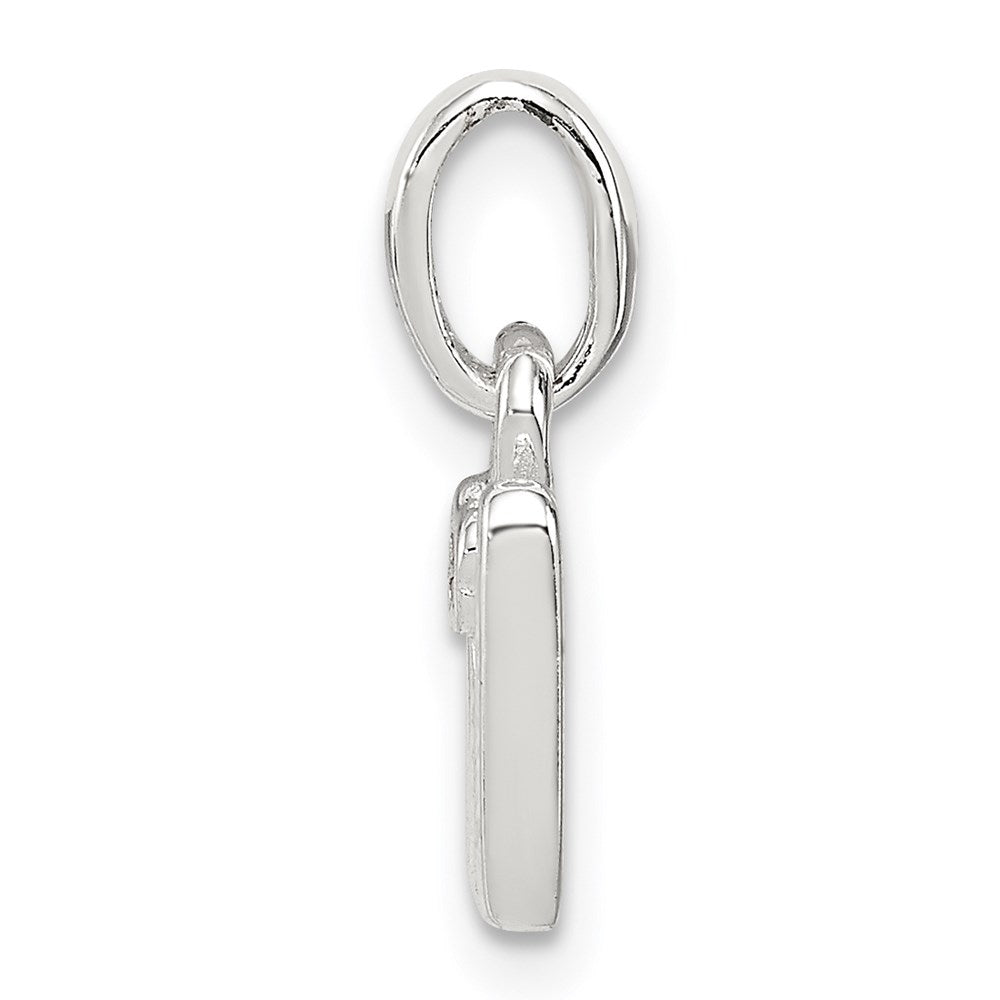 Sterling Silver Letter W with Enamel Pendant QC7935W