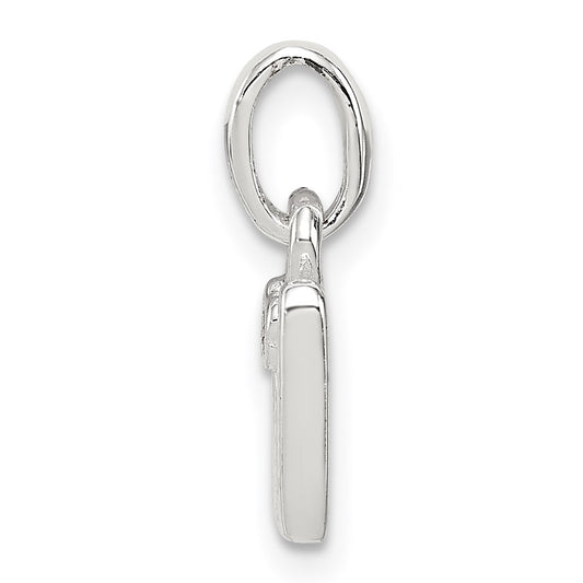 Sterling Silver Letter W with Enamel Pendant QC7935W