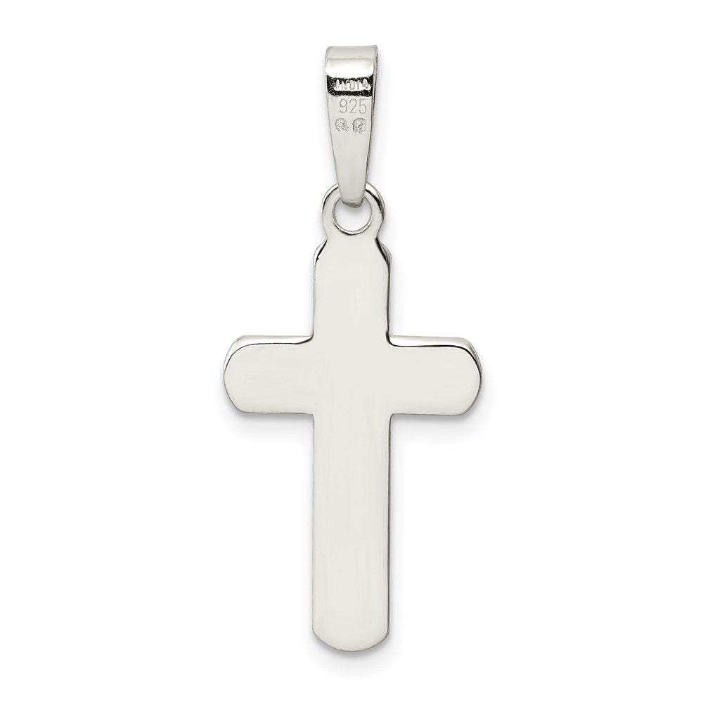 Sterling Silver Polished Cross Pendant QC8119