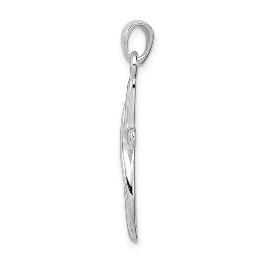 Sterling Silver Polished Cross Pendant QC8120