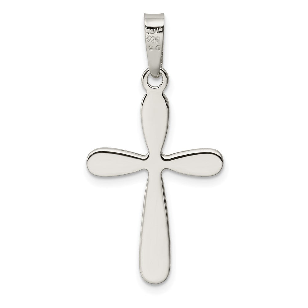 Sterling Silver Polished Latin Cross Pendant QC8123
