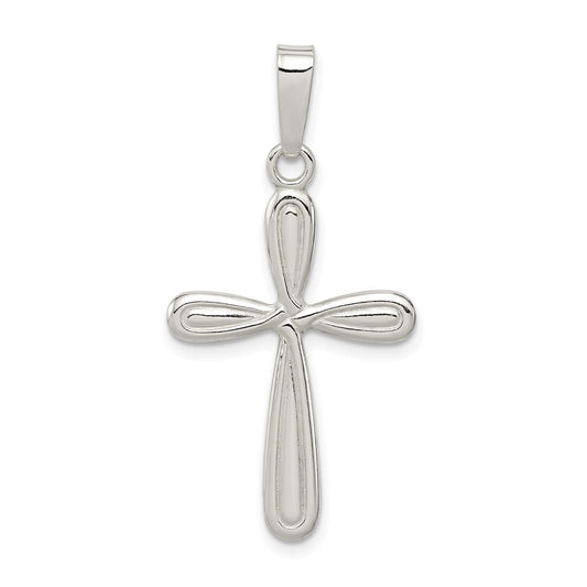 Sterling Silver Polished Latin Cross Pendant QC8123