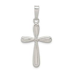 Sterling Silver Polished Latin Cross Pendant QC8123