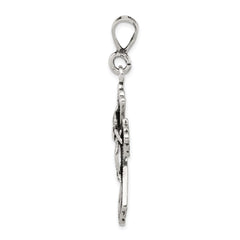 Sterling Silver Antiqued Cross Pendant QC8128