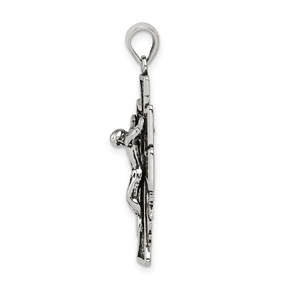 Sterling Silver Antiqued Mini Caravaca Crucifix Pendant QC8134