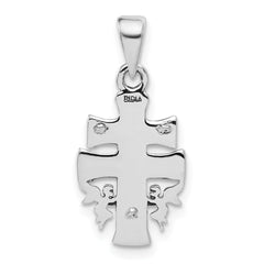 Sterling Silver Antiqued Mini INRI Crucifix Pendant QC8138