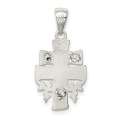Sterling Silver Polished Mini INRI Crucifix Pendant QC8139