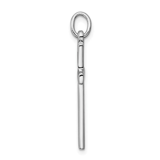 Sterling Silver Rhodium-plated Cross Pendant QC8146