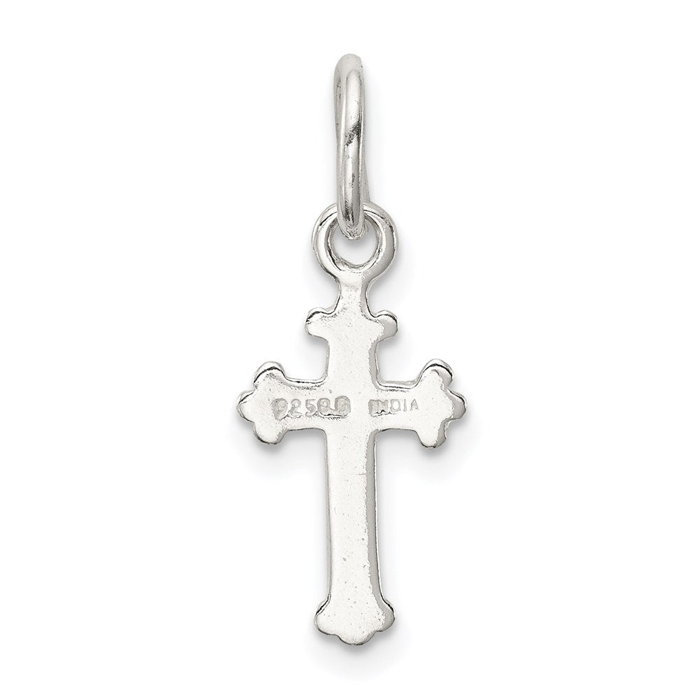 Sterling Silver Polished Cross Charm QC8148