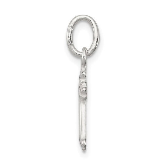 Sterling Silver Polished Cross Charm QC8149