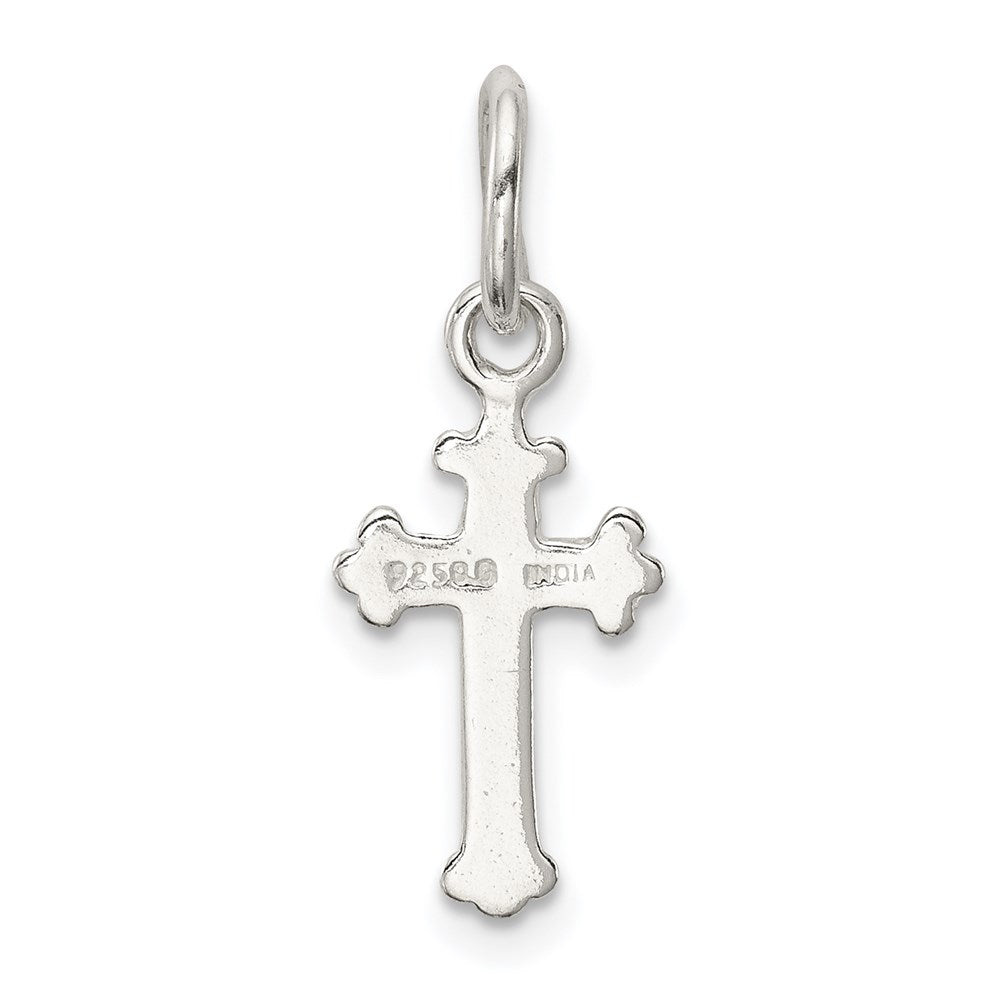 Sterling Silver Polished Cross Charm QC8149