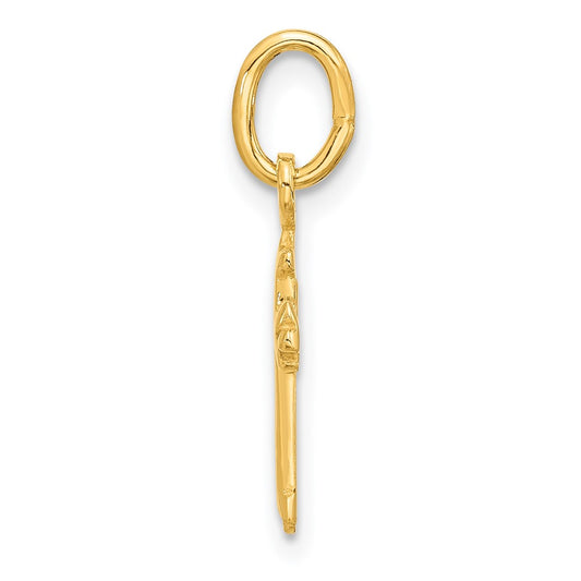 Sterling Silver Gold-tone Polished Small Cross Pendant QC8149GP