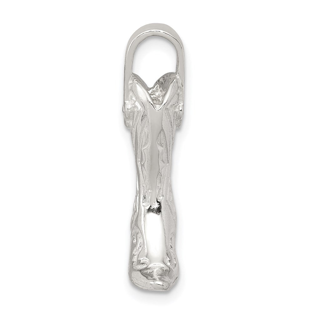 Sterling Silver Cowboy Boot Charm QC829
