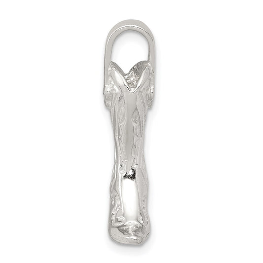 Sterling Silver Cowboy Boot Charm QC829