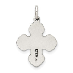 Sterling Silver Antiqued Mini 4-way Medal Cross Pendant QC8385