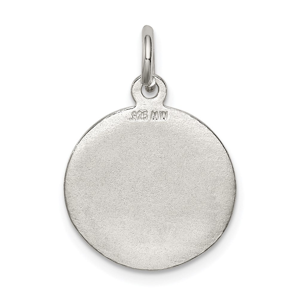 Sterling Silver Polished & Textured Small Raphael Angel Pendant QC8414